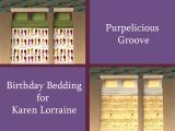 Birthday Present for Karen - Purpelicious Groove Bedding Screenshot