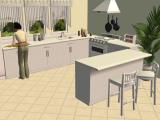 K & B Surfaco Kitchen Counter in Lack Colours Screenshot